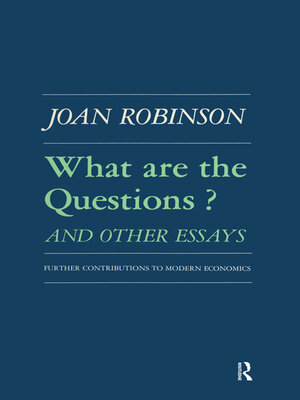 cover image of What are the Questions and Other Essays